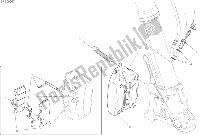 All parts for the Front Brake System of the Ducati Scrambler Flat Track Thailand 803 2020